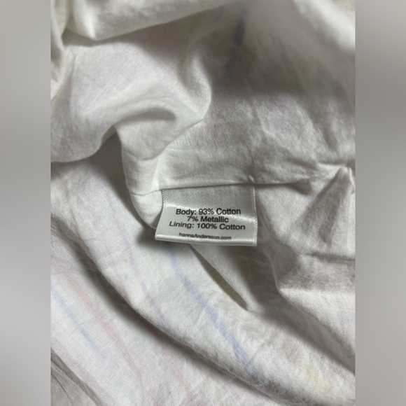 Hanna Anderson Metallic Rainbow Stripe Dress Size 5 - Picture 2 of 8